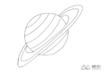 Ausmalbild Planet Saturn